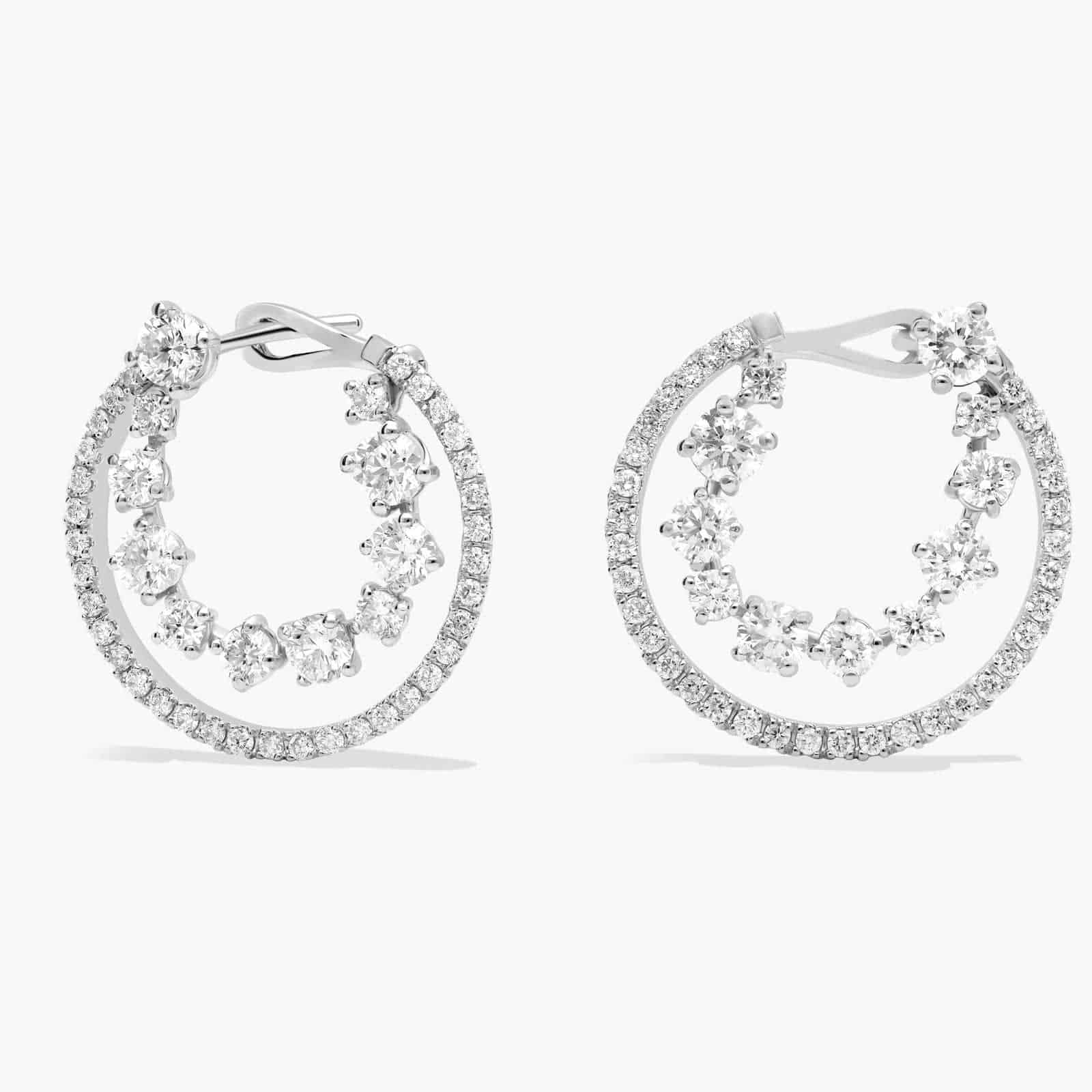 jessie-moissanite-hoop-earring-1 Jessie Moissanite Hoop Earring - Image 1